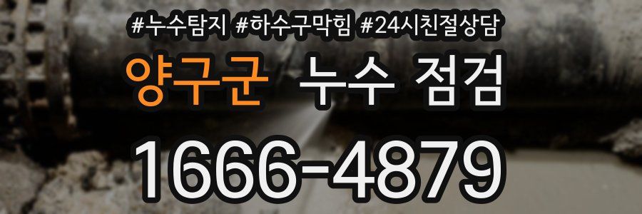 양구군 누수 점검