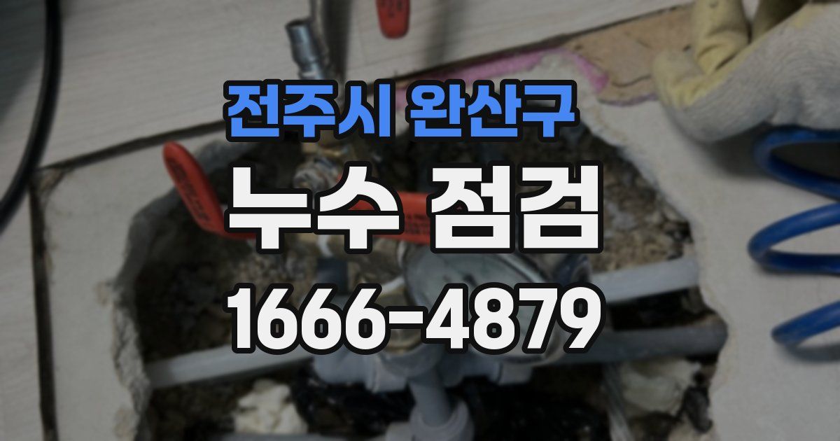 전주시 완산구 누수 점검