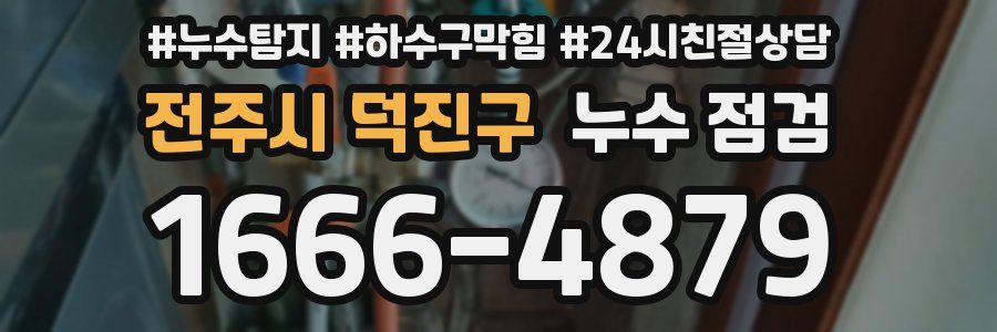 전주시 덕진구 누수 점검