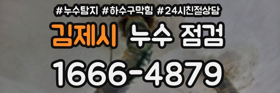 김제시 누수 점검