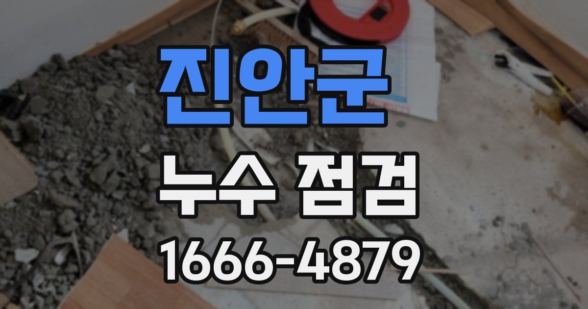 진안군 누수 점검