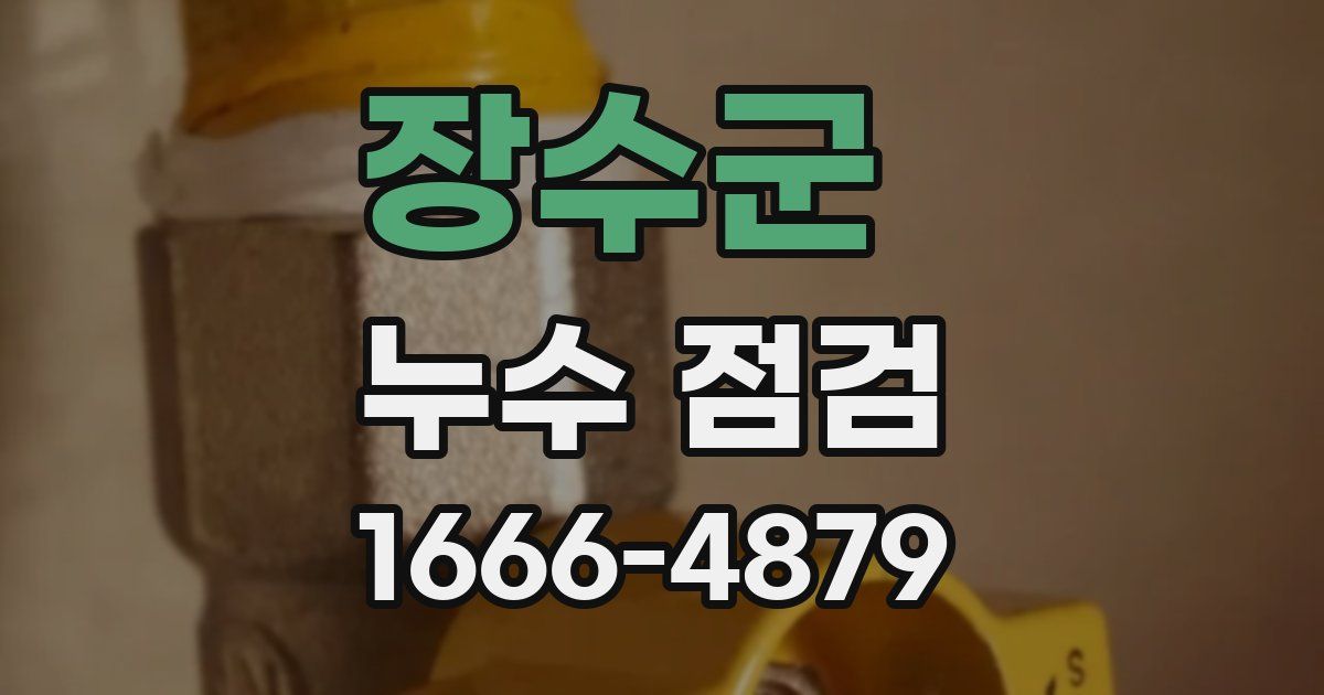 장수군 누수 점검