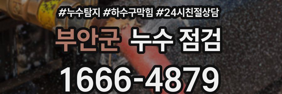 부안군 누수 점검