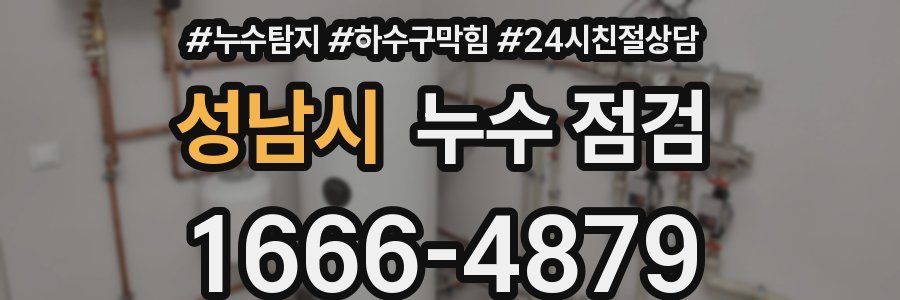 성남시 누수 점검