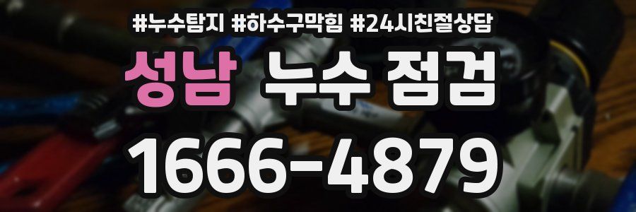 성남 누수 점검