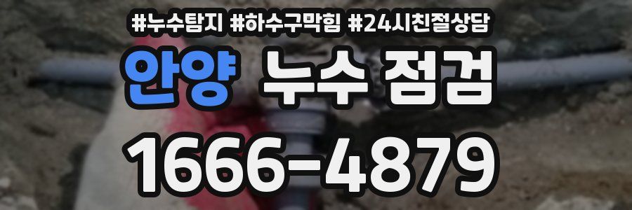 안양 누수 점검