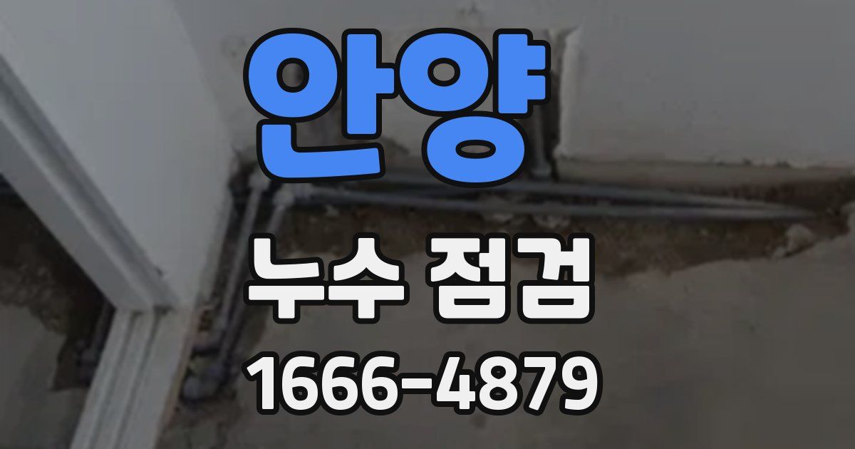 안양 누수 점검