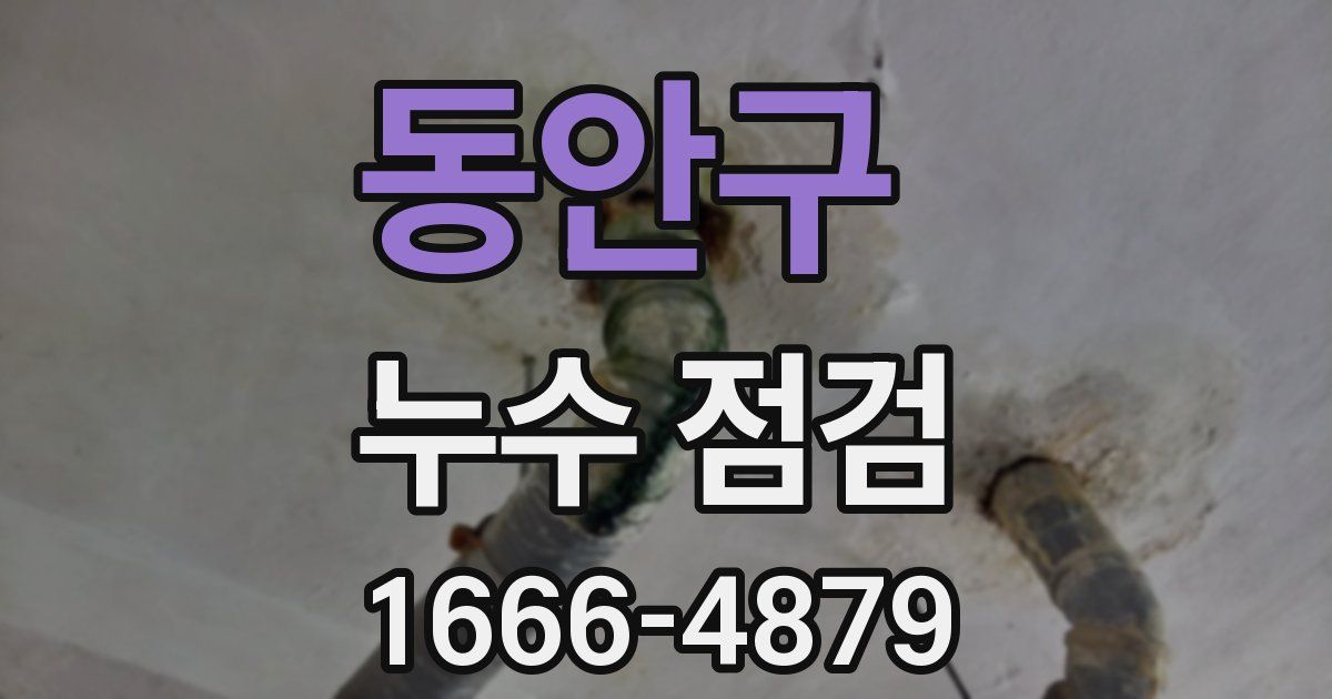 동안구 누수 점검