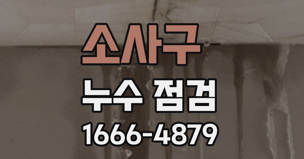 소사구 누수 점검