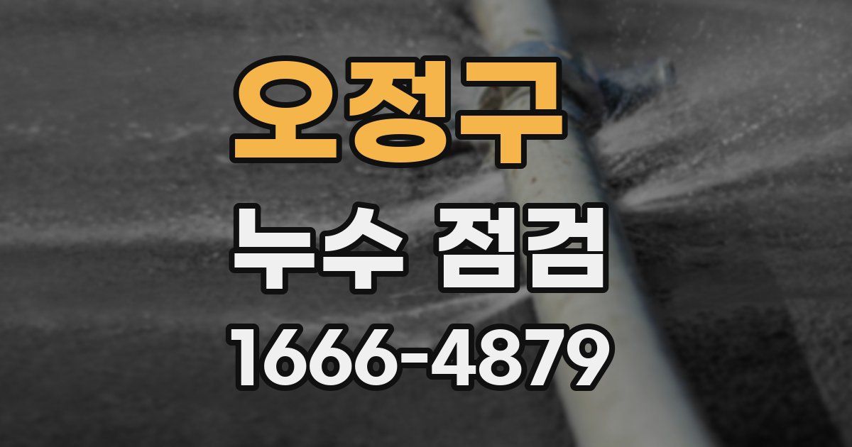 오정구 누수 점검