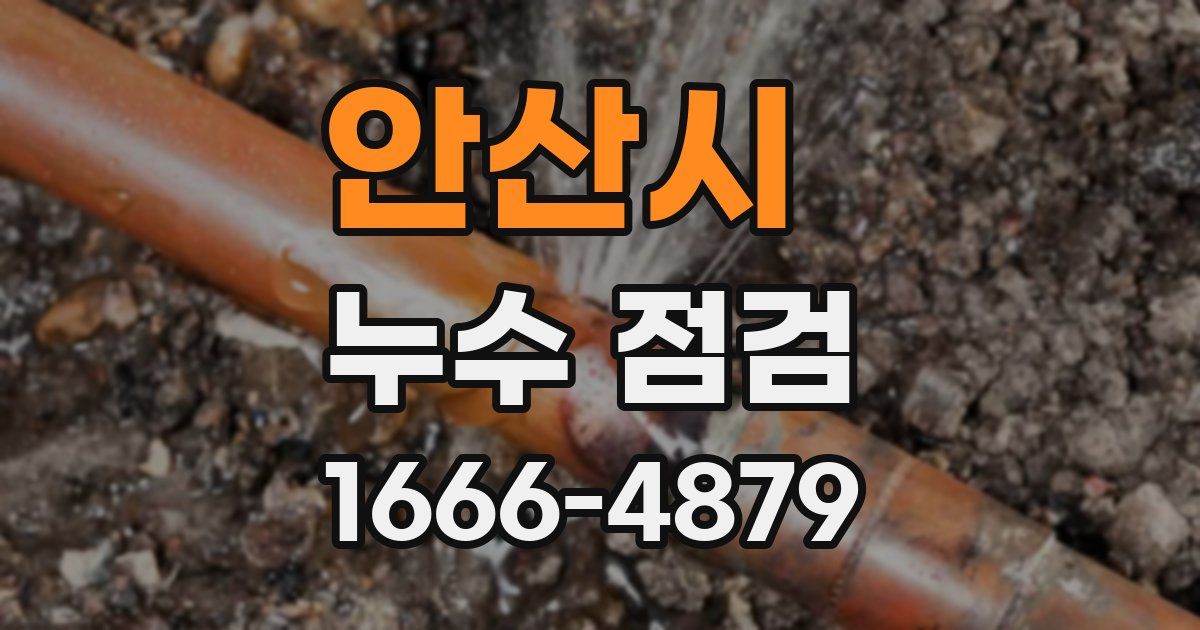 안산시 누수 점검