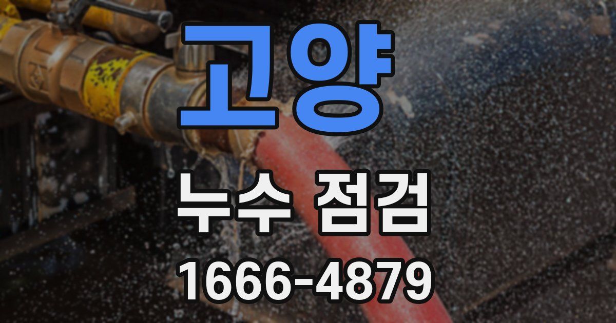 고양 누수 점검