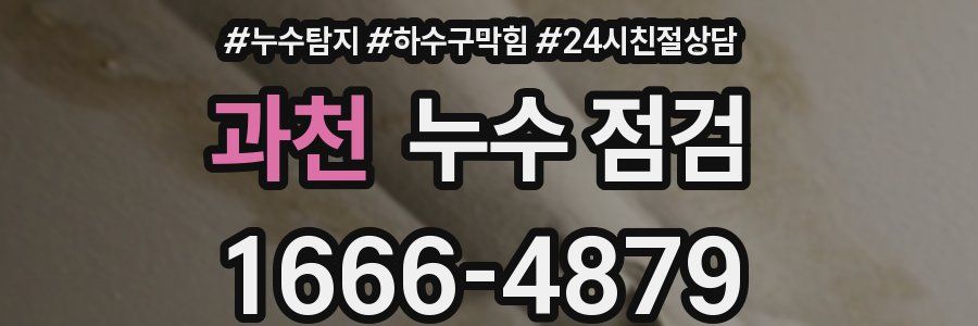 과천 누수 점검