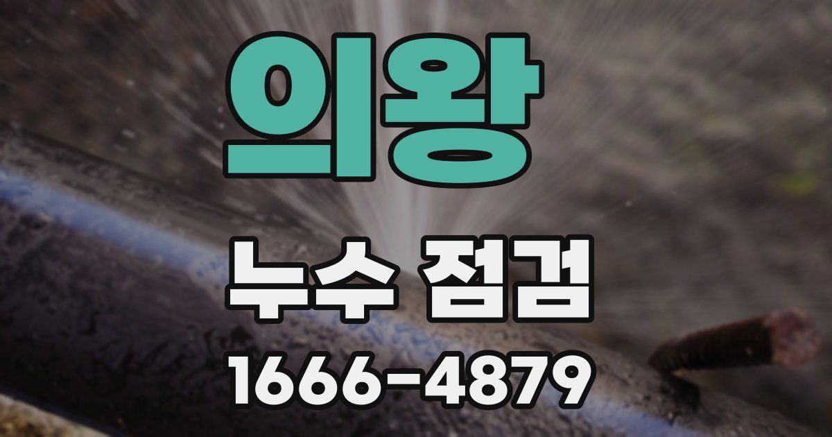 의왕 누수 점검