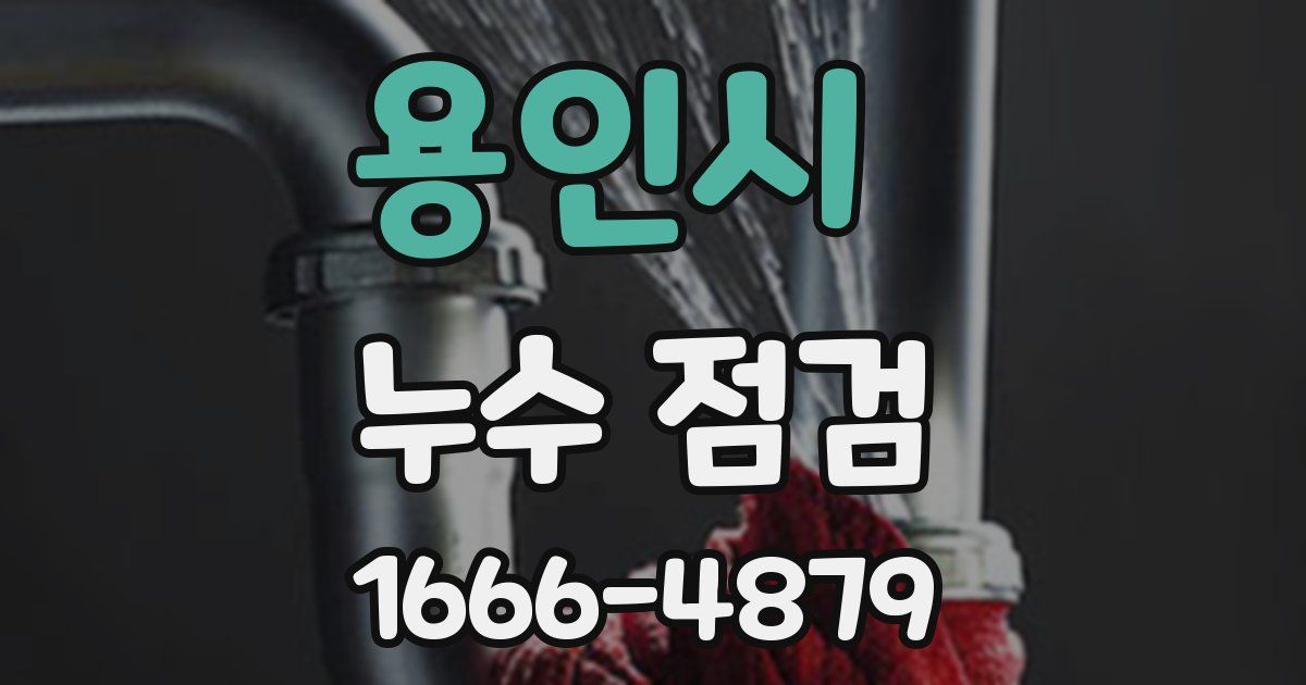 용인시 누수 점검