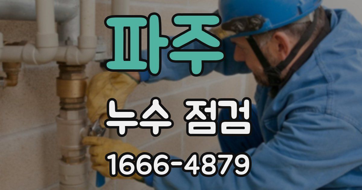 파주 누수 점검