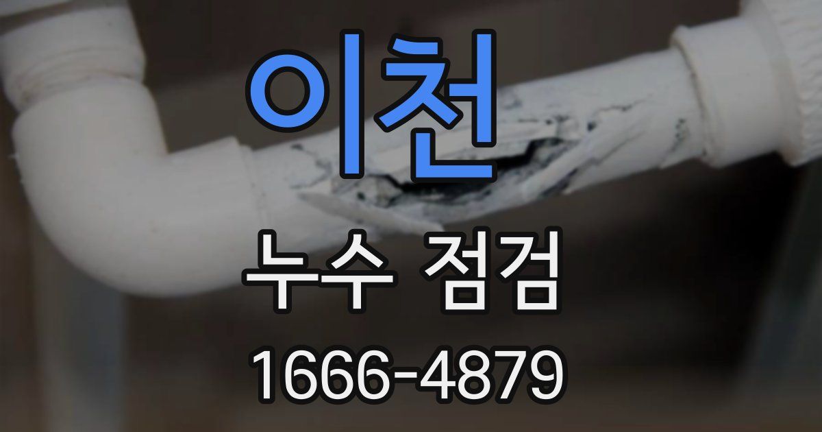 이천 누수 점검