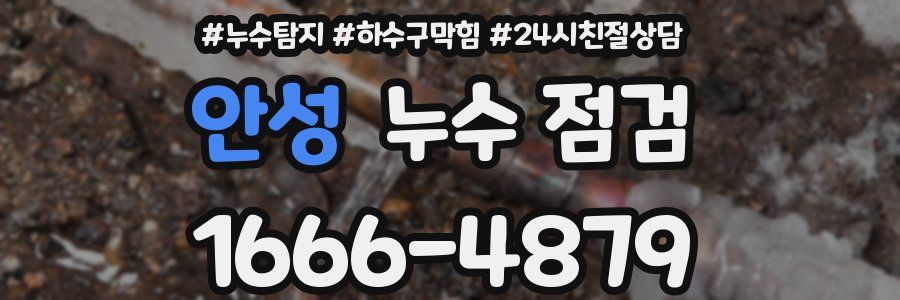 안성 누수 점검
