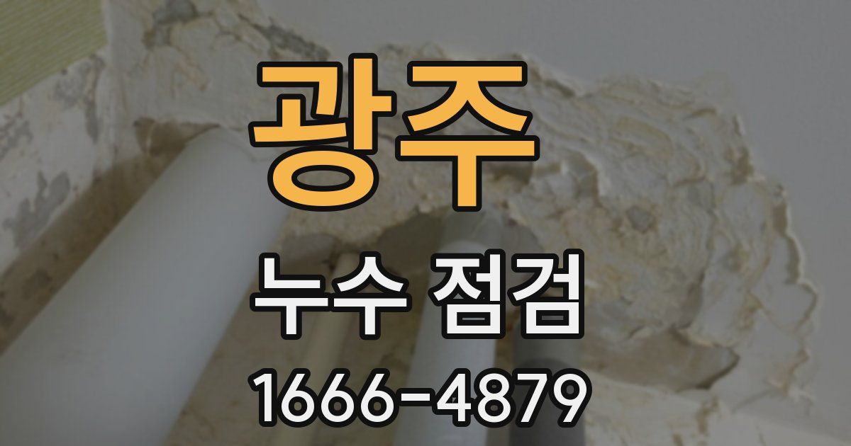 광주 누수 점검