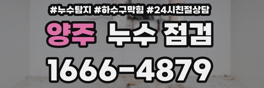 양주 누수 점검