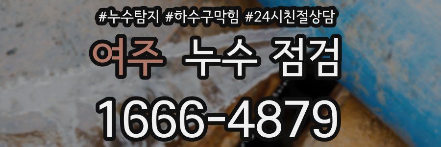 여주 누수 점검
