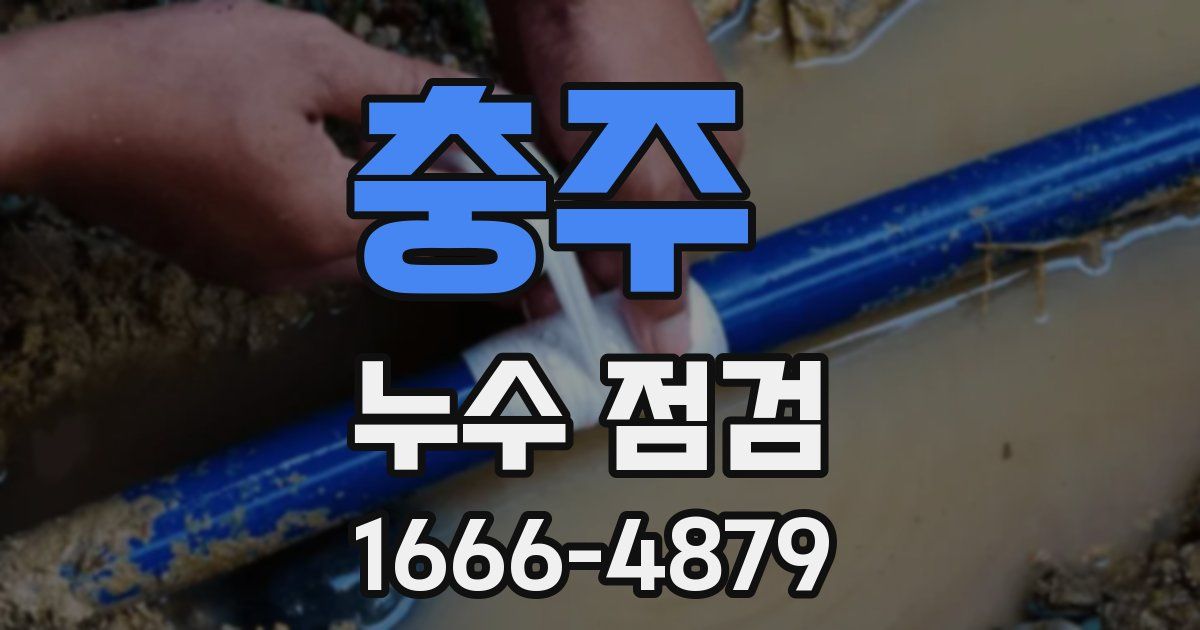 충주 누수 점검