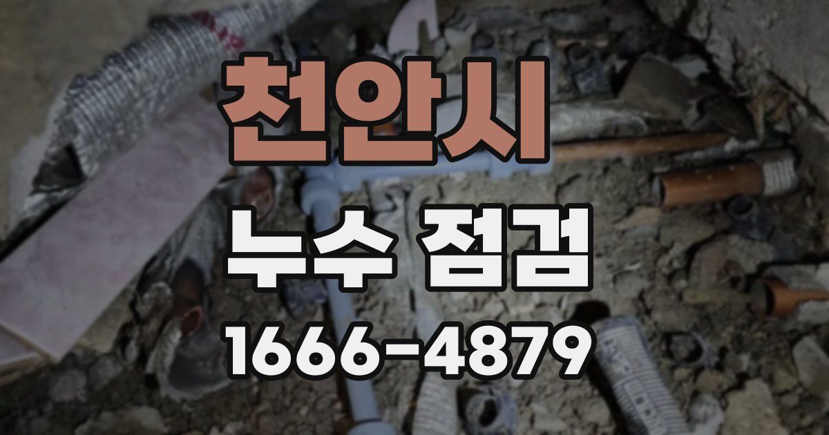 천안시 누수 점검