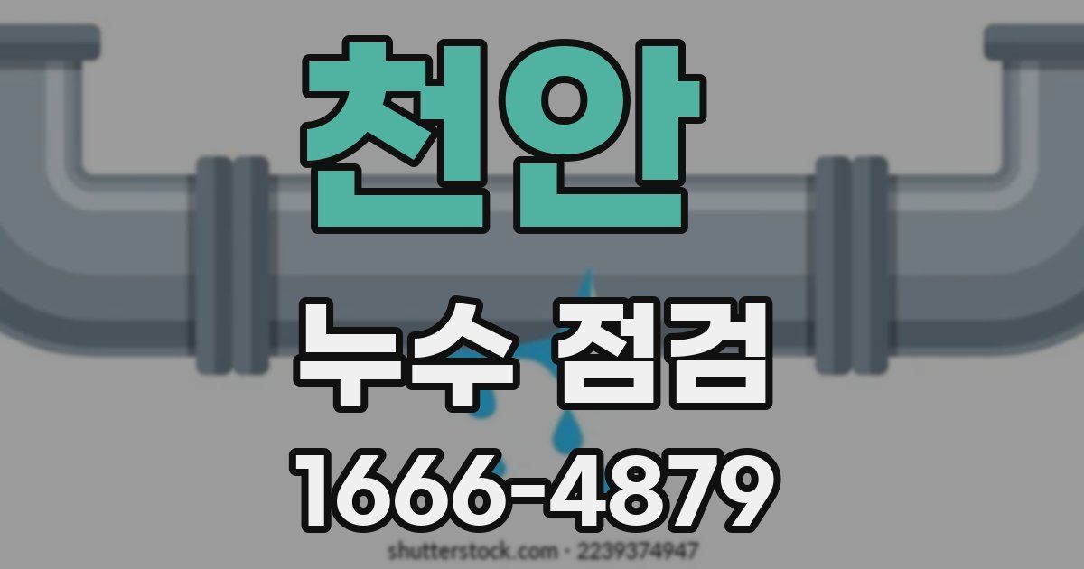 천안 누수 점검
