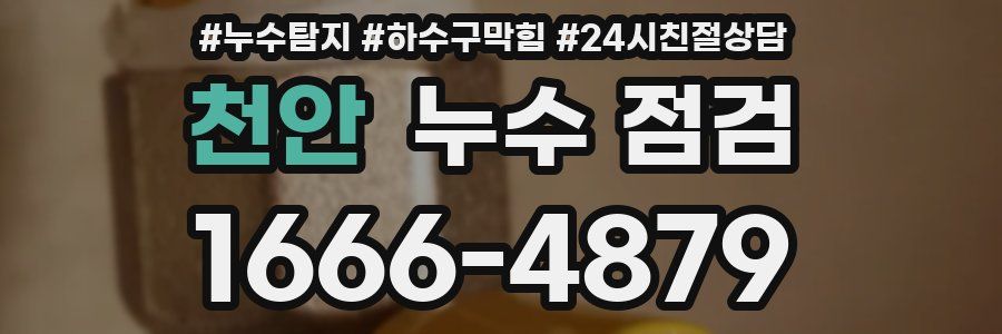 천안 누수 점검