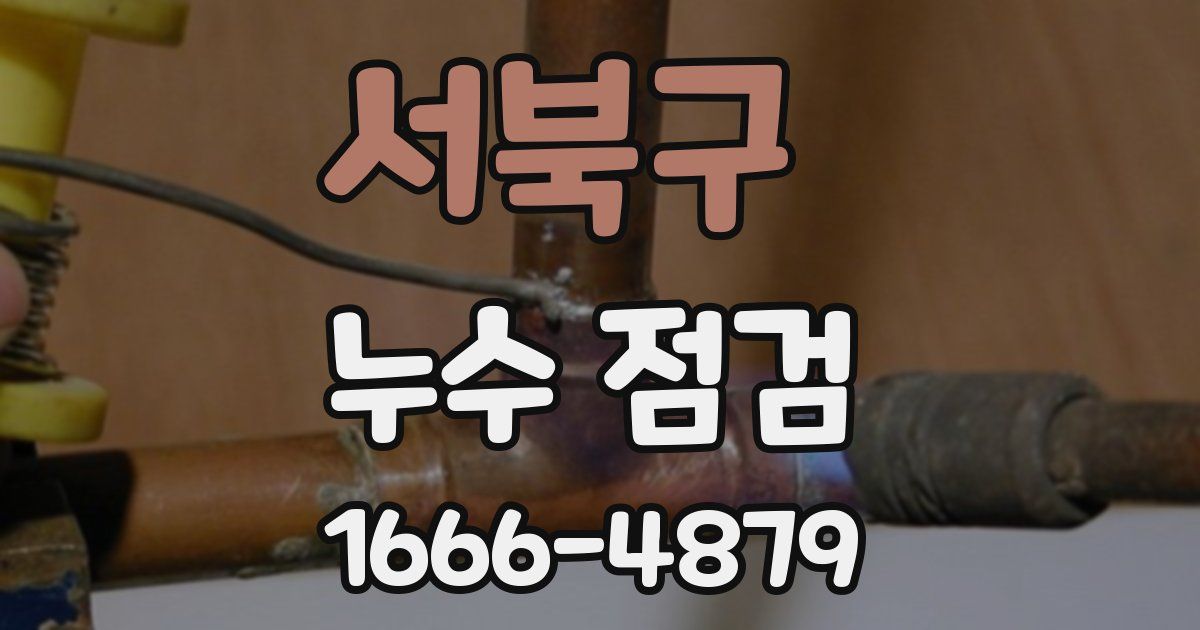 서북구 누수 점검