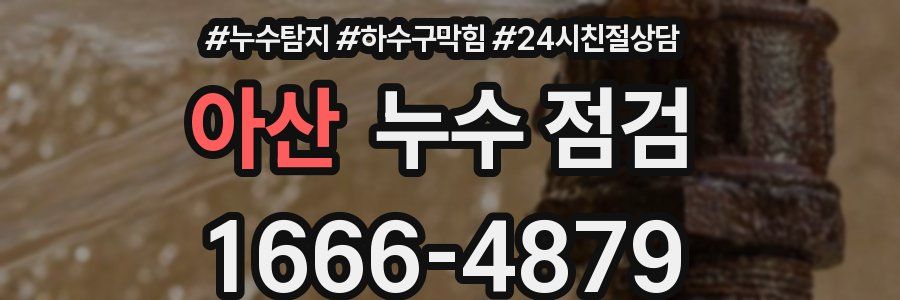 아산 누수 점검