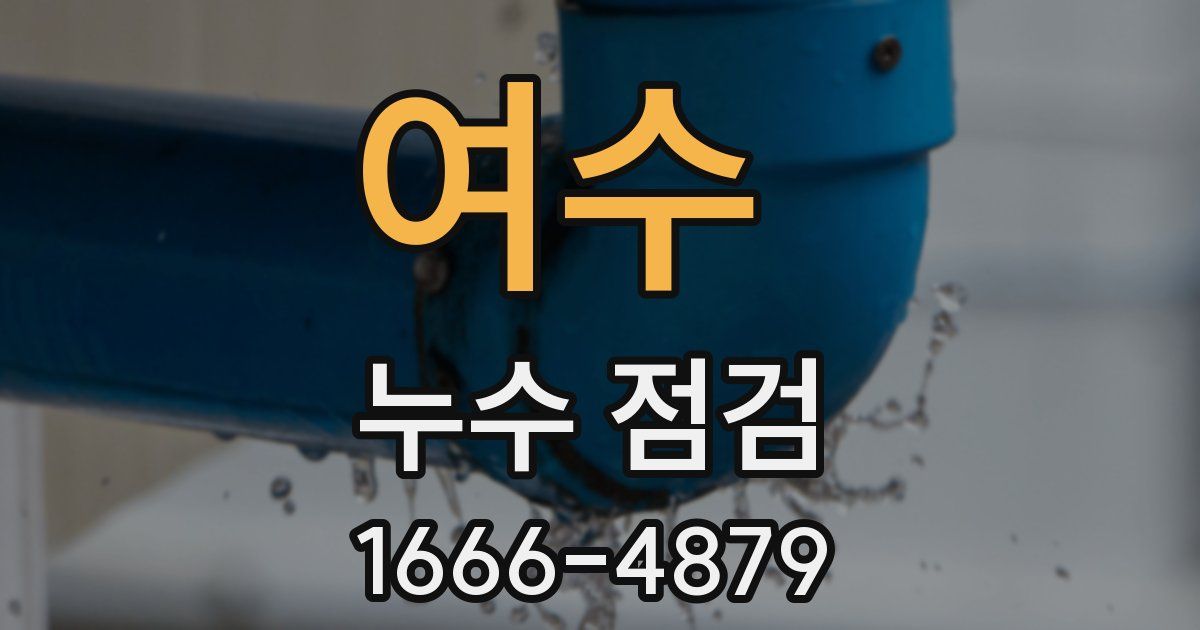 여수 누수 점검