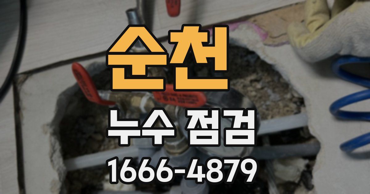 순천 누수 점검