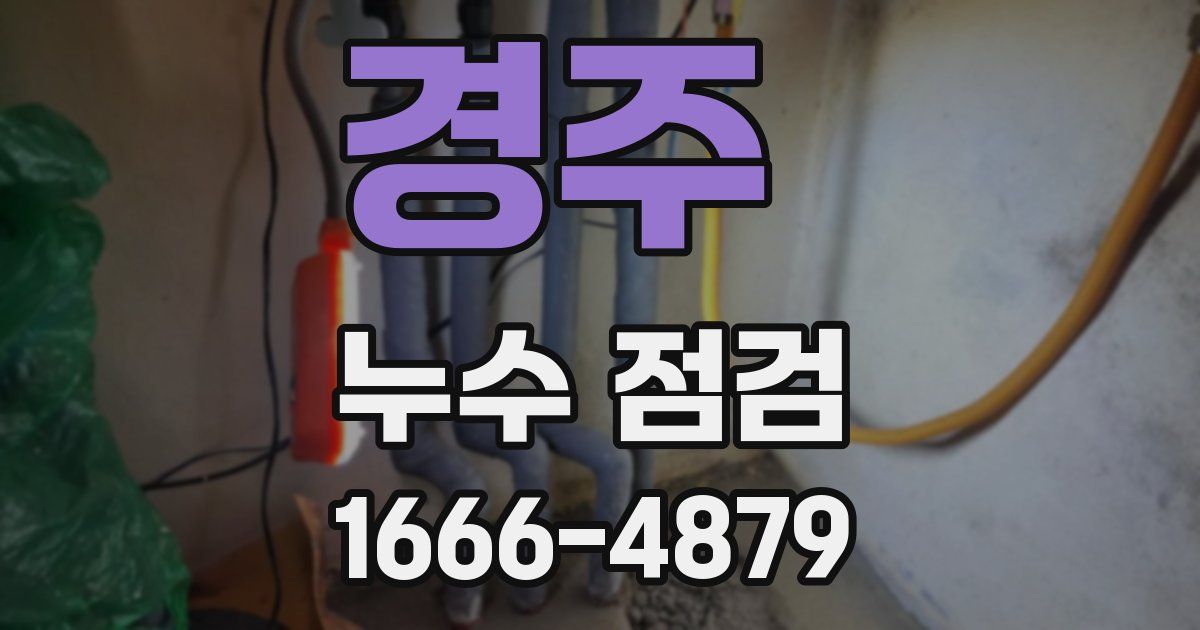 경주 누수 점검
