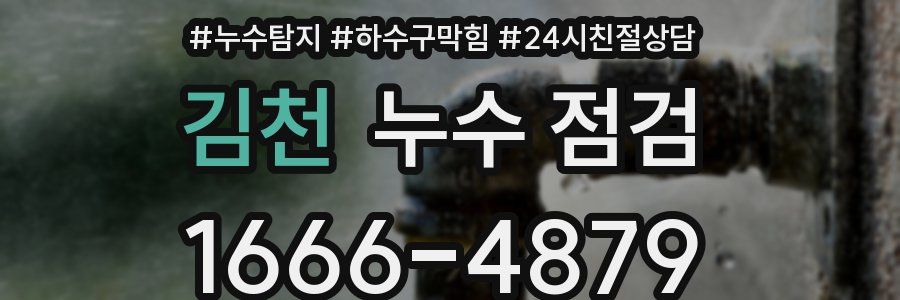 김천 누수 점검