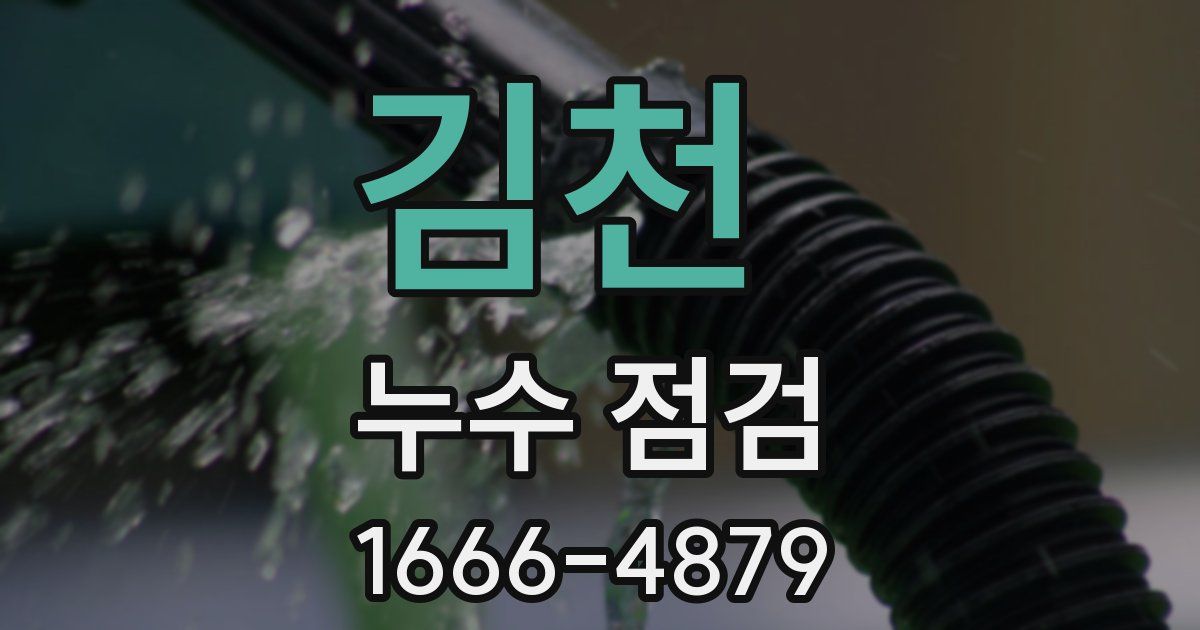 김천 누수 점검