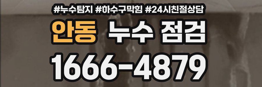 안동 누수 점검