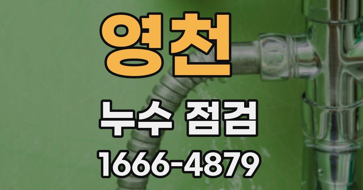 영천 누수 점검