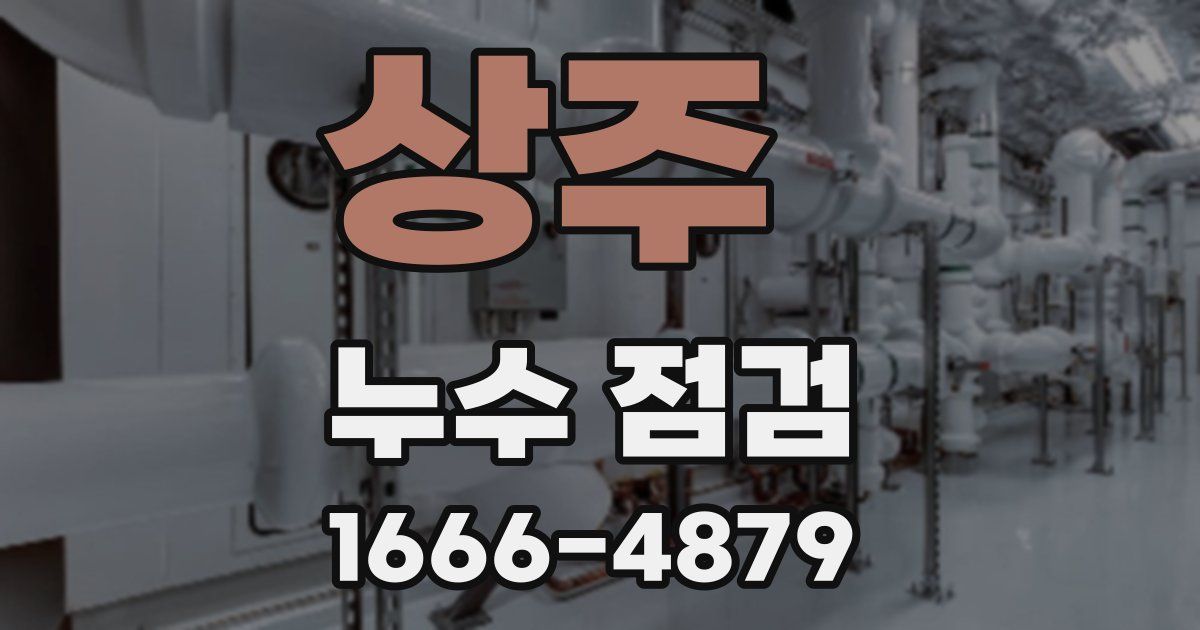 상주 누수 점검