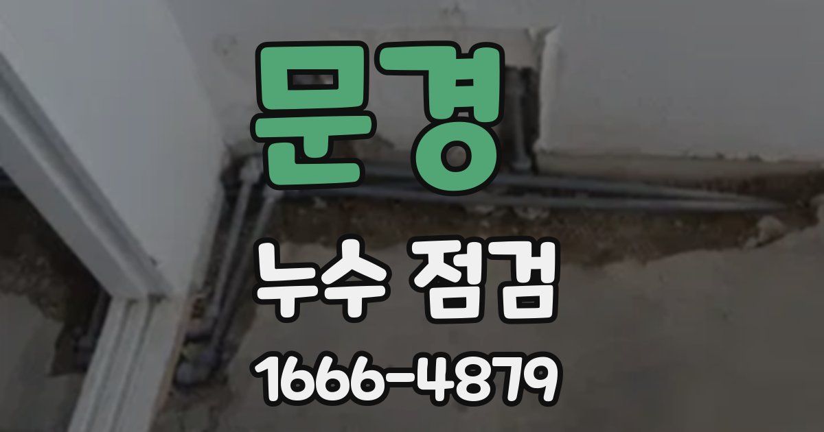 문경 누수 점검