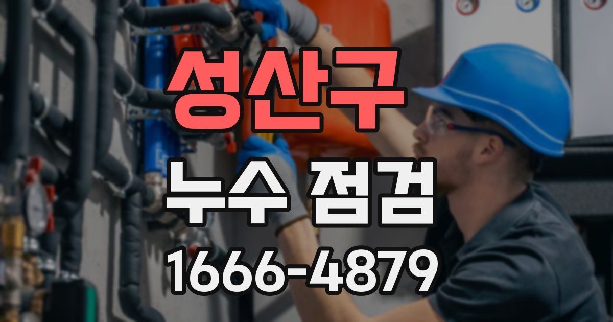 성산구 누수 점검