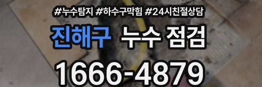 진해구 누수 점검