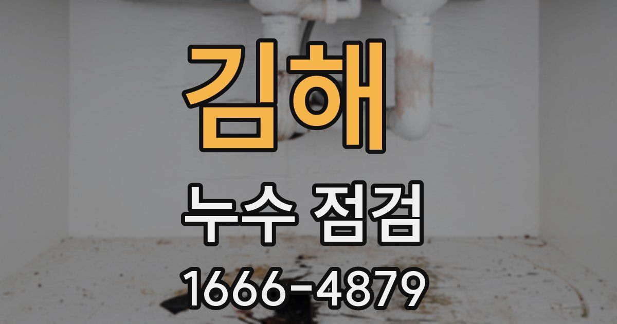 김해 누수 점검