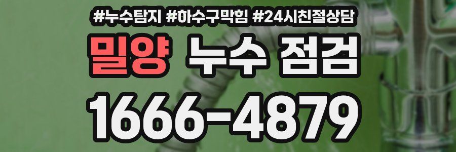 밀양 누수 점검