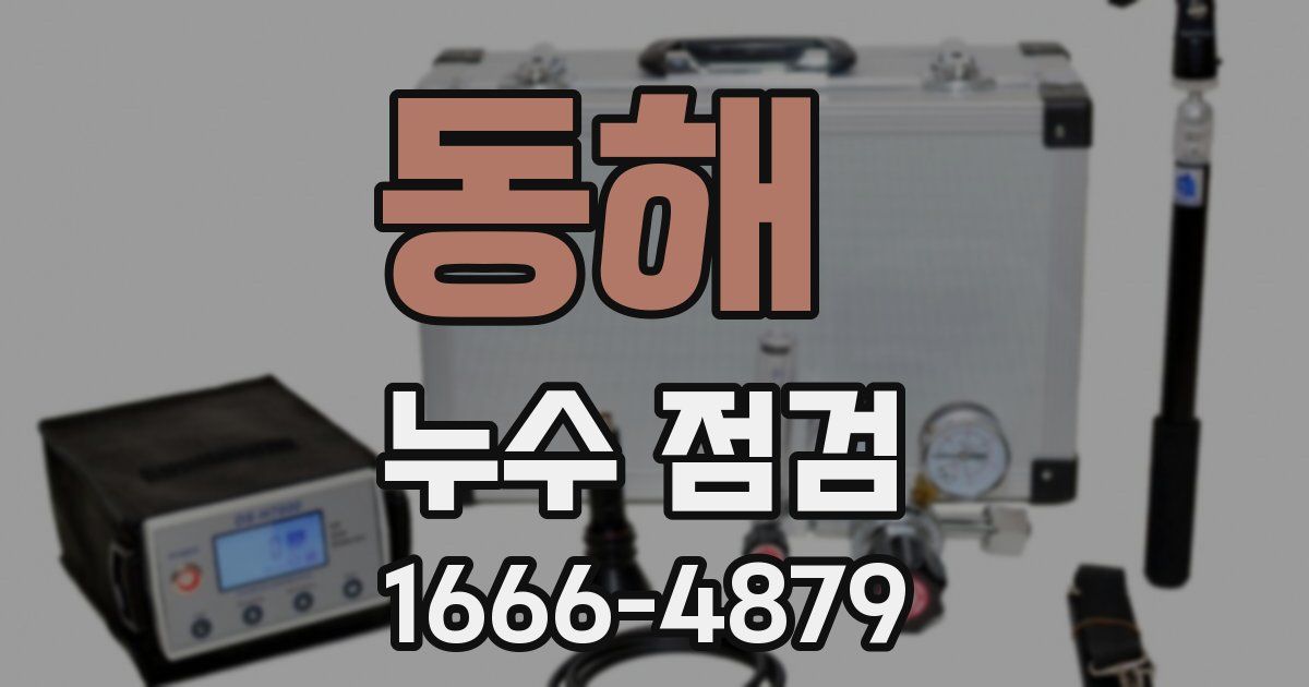 동해 누수 점검