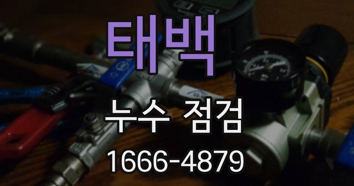 태백 누수 점검