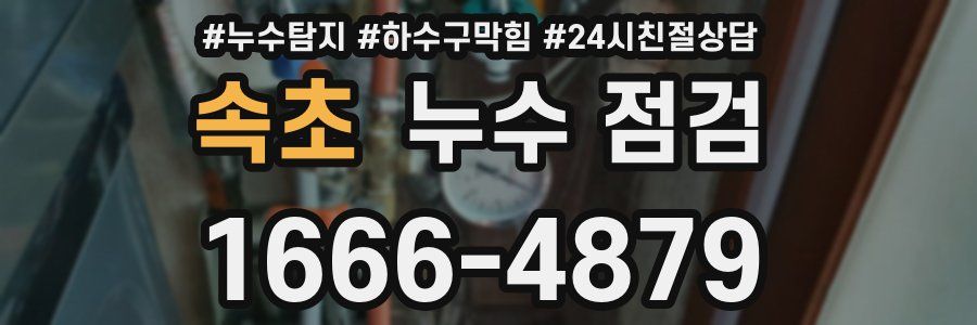 속초 누수 점검