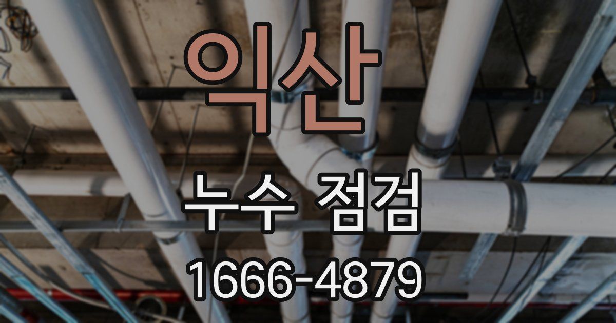 익산 누수 점검