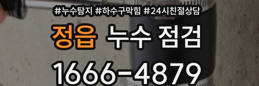 정읍 누수 점검