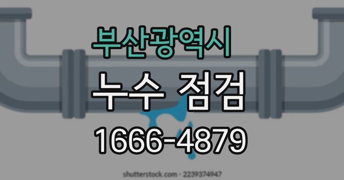 부산광역시 누수 점검